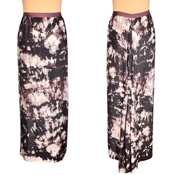 NWT AG Adriano Goldschmied Y2K Silk Maxi Skirt Sz M Brown Fairy Grunge Boho - Picture 13 of 13